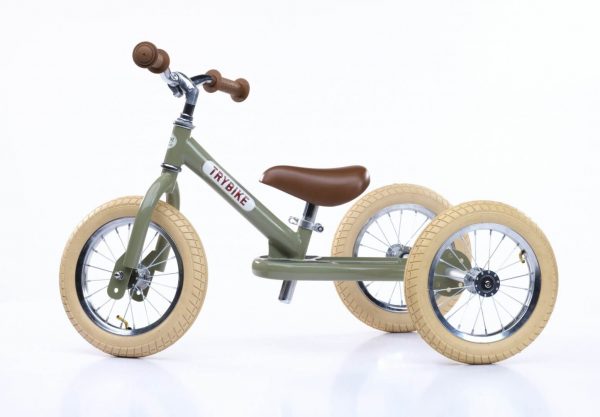 Trybike loopfiets 2-in-1 staal – Vintage green Trybike