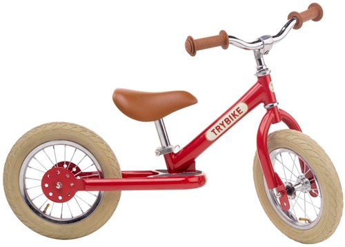 Trybike loopfiets Steel vintage rood – tweewieler Trybike
