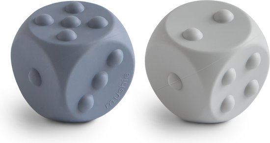 Mushie Dice Press Toy 2-pack Tradewinds/Stone Mushie