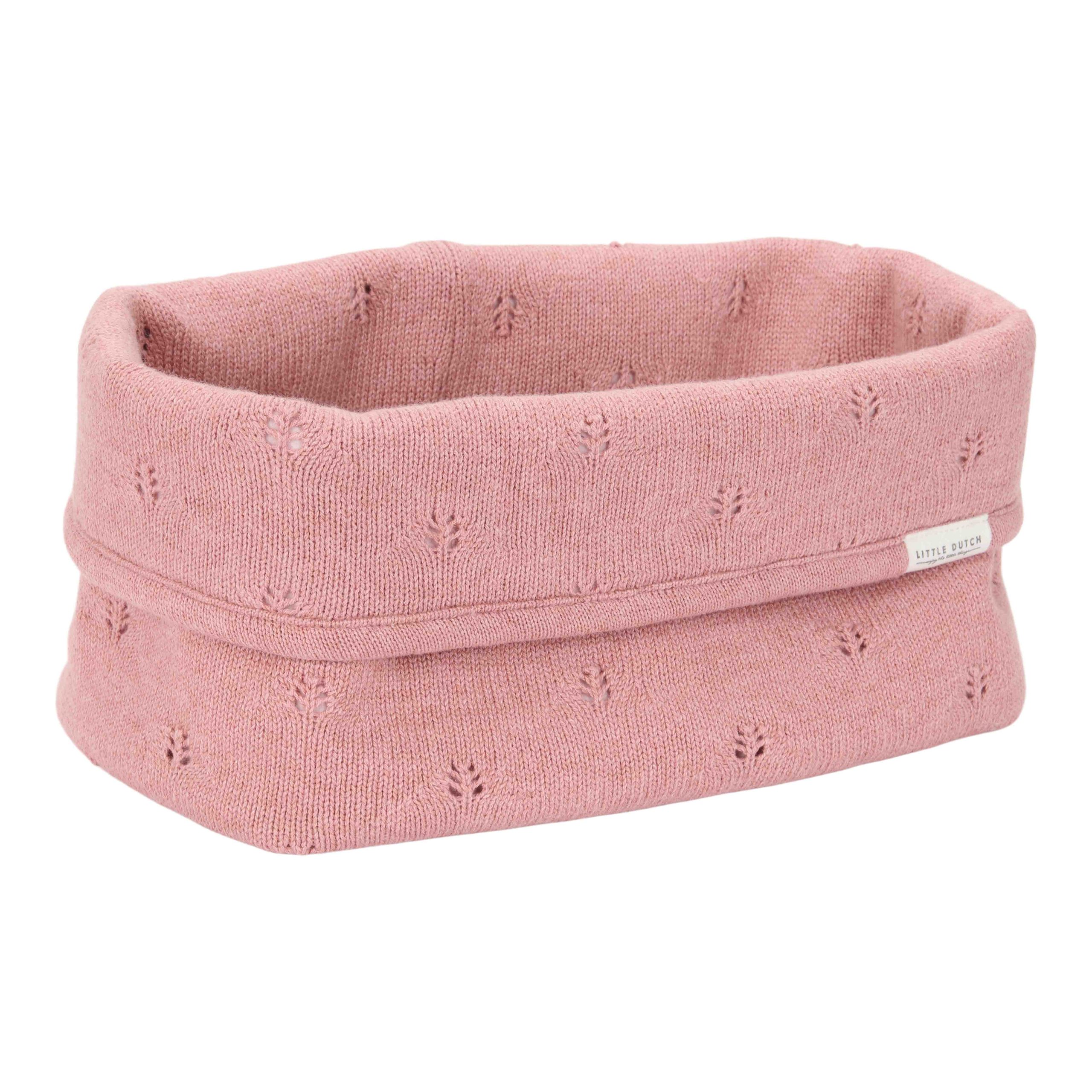 TE31254009 – Knitted storage basket large Essential Pure Pink Blush (1)