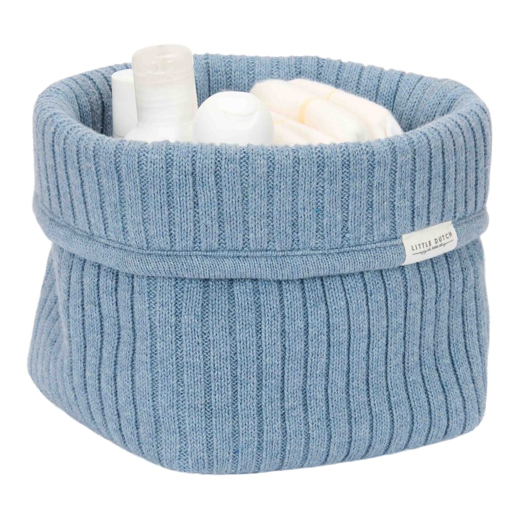 TE31344035 – Knitted storage basket small Essential Pure Denim Blue (2)