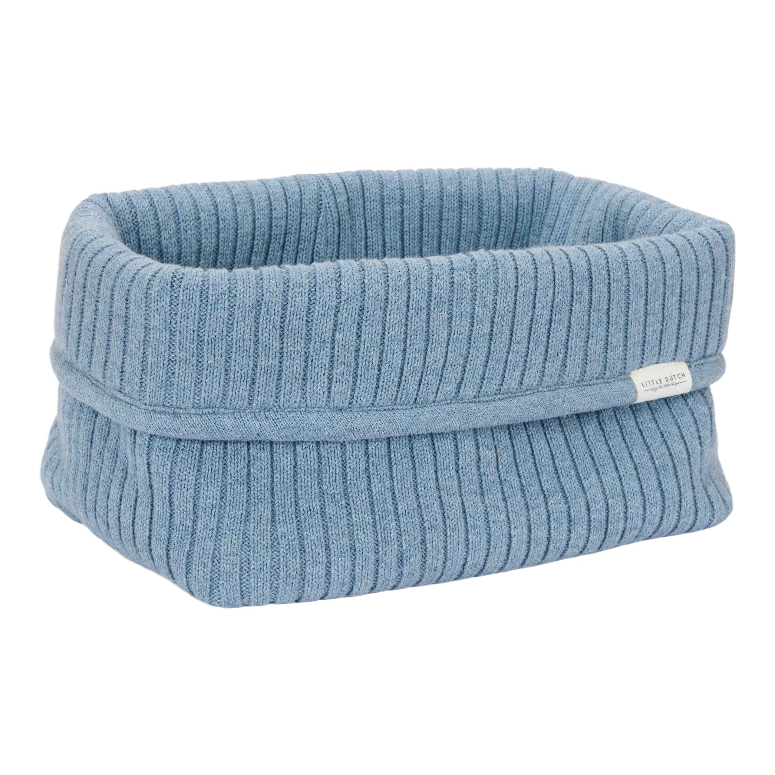 TE31444035 – Knitted storage basket large Essential Pure Denim Blue (1)