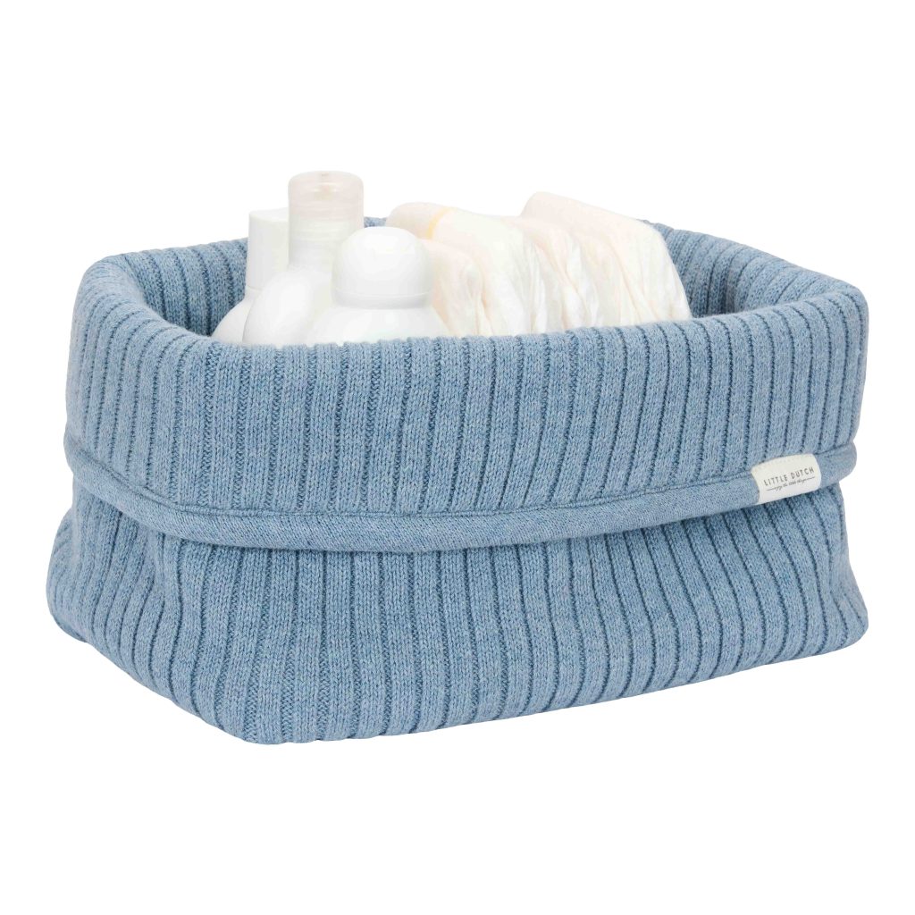 TE31444035 – Knitted storage basket large Essential Pure Denim Blue (2)