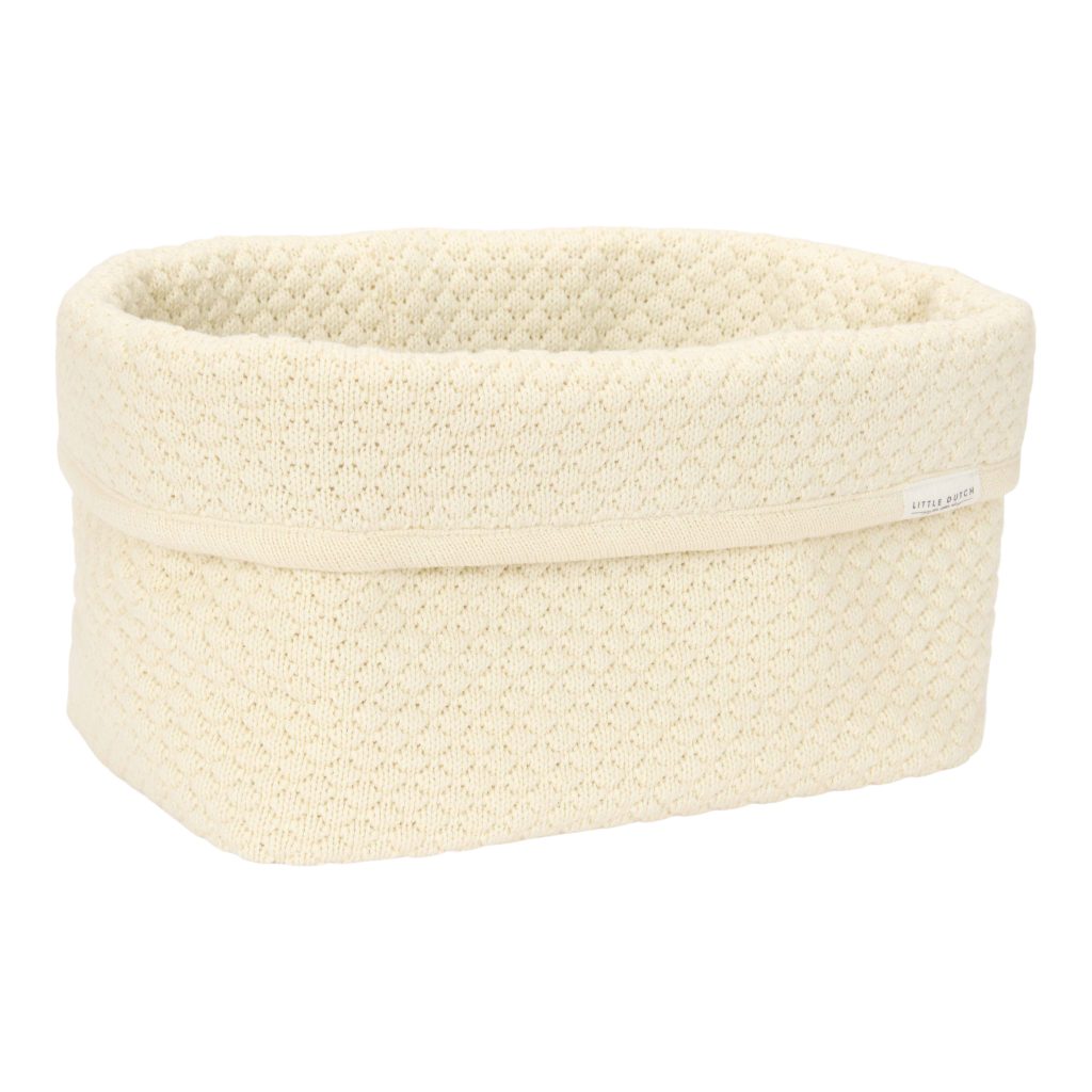 TE31694003 – Knitted storage basket large Essential Pure Soft White (1)