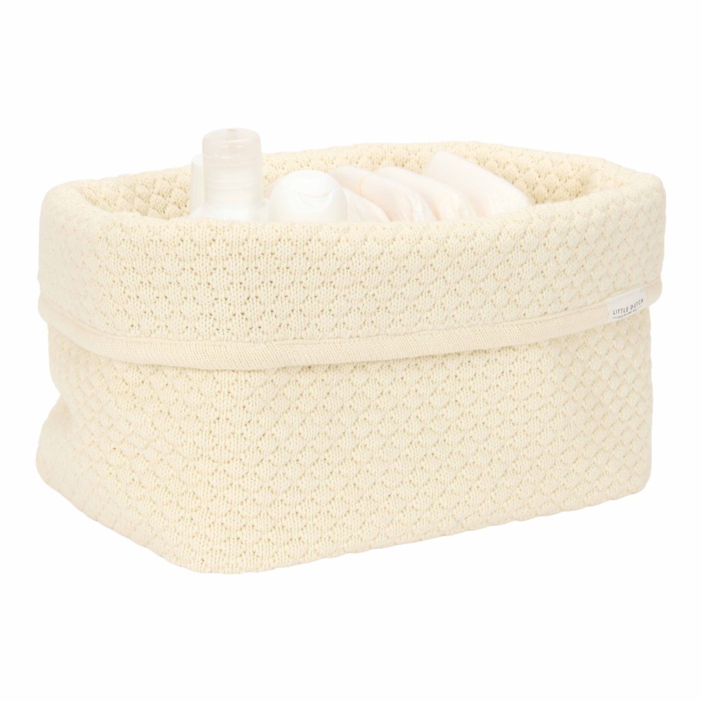 TE31694003 – Knitted storage basket large Essential Pure Soft White (2)