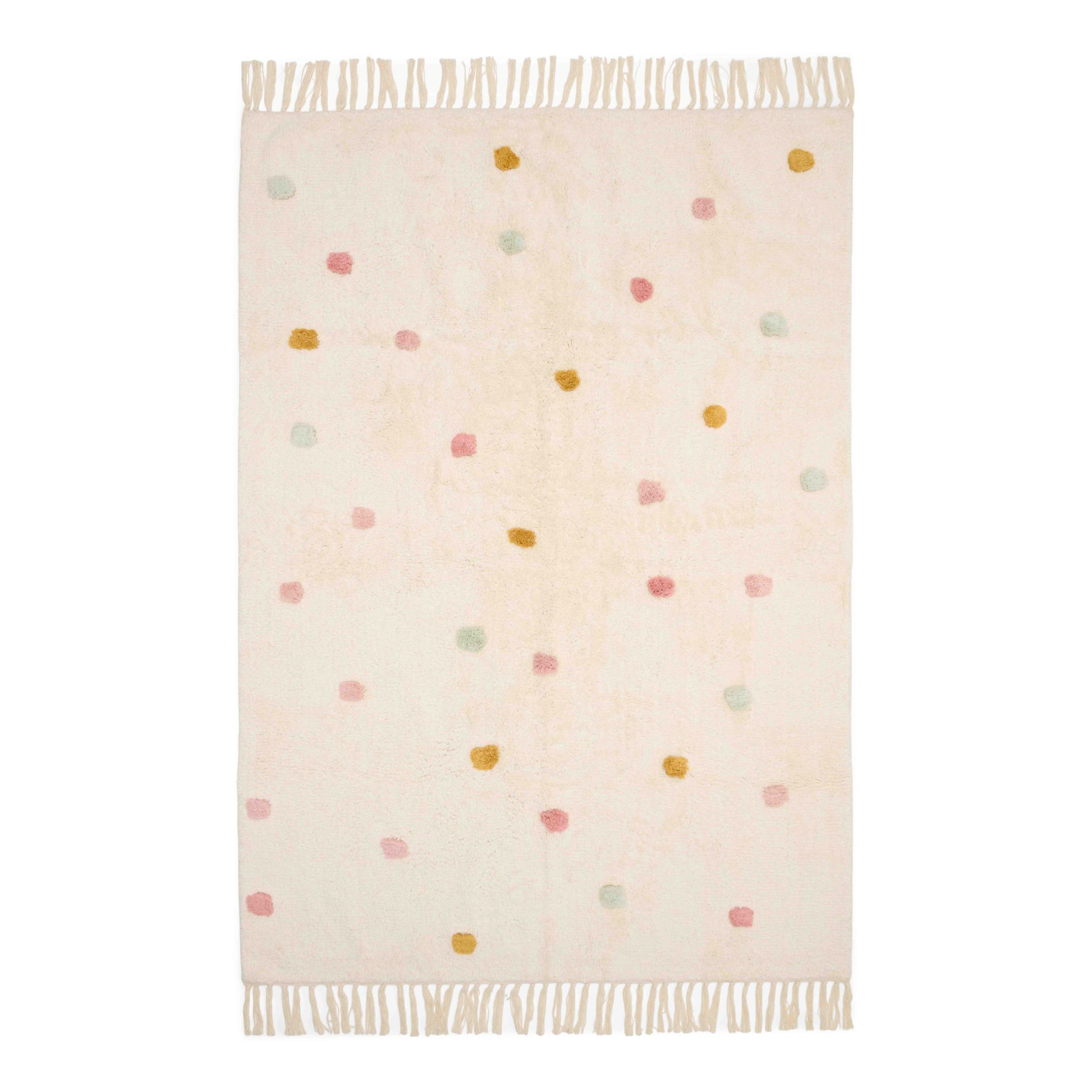 Vloerkleed 170 x 120 cm – Stippen Mix Pink Little Dutch