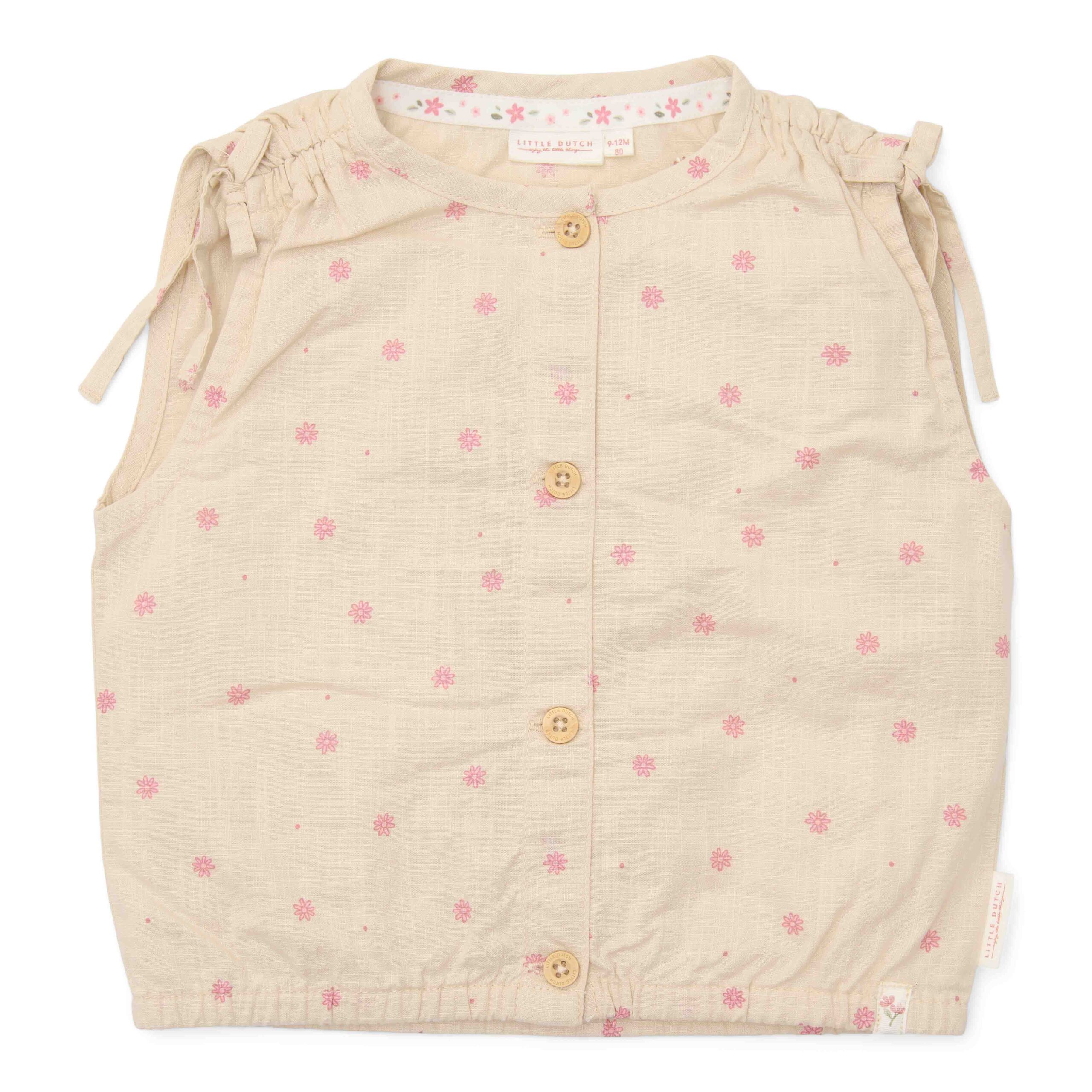 Blouse mouwloos Sand Little Dutch