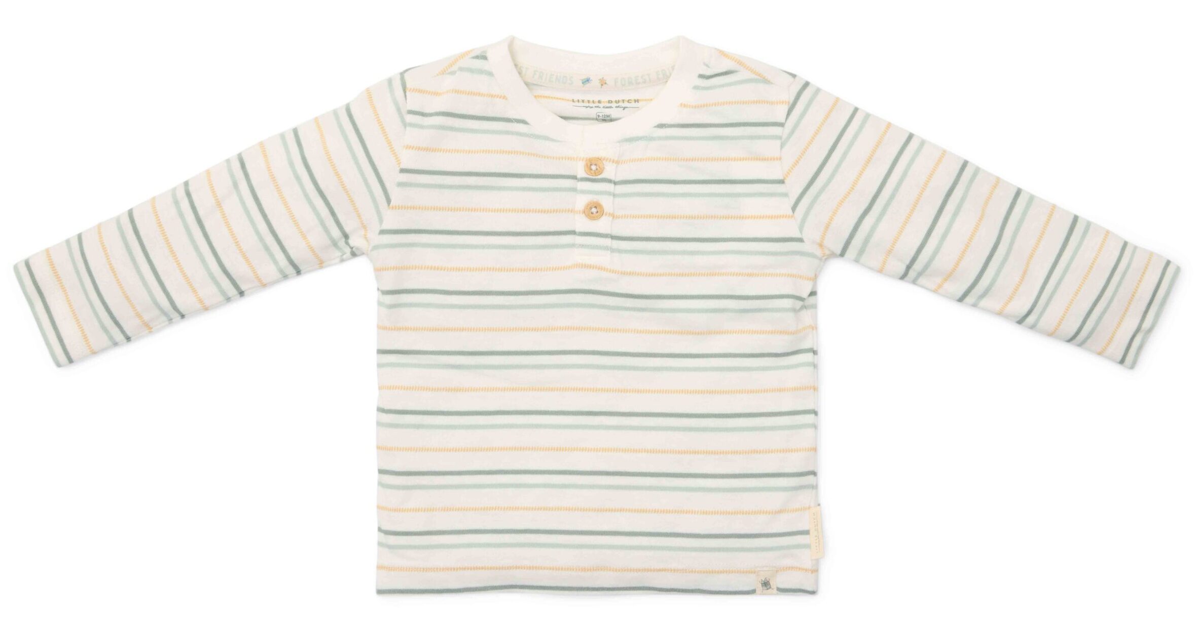 T-shirt lange mouw Multi Stripe Creme Little Dutch