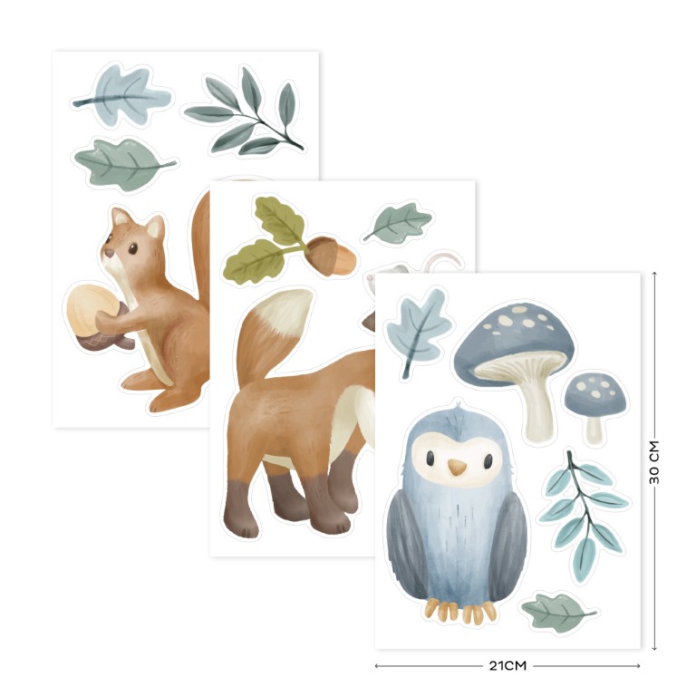 MUURSTICKER FOREST FRIENDS 4